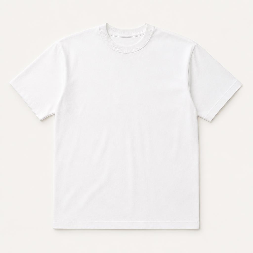 White heavyweight cotton t-shirt